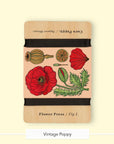 Studio Wald wooden flower press in the Vintage Poppy design with red poppies