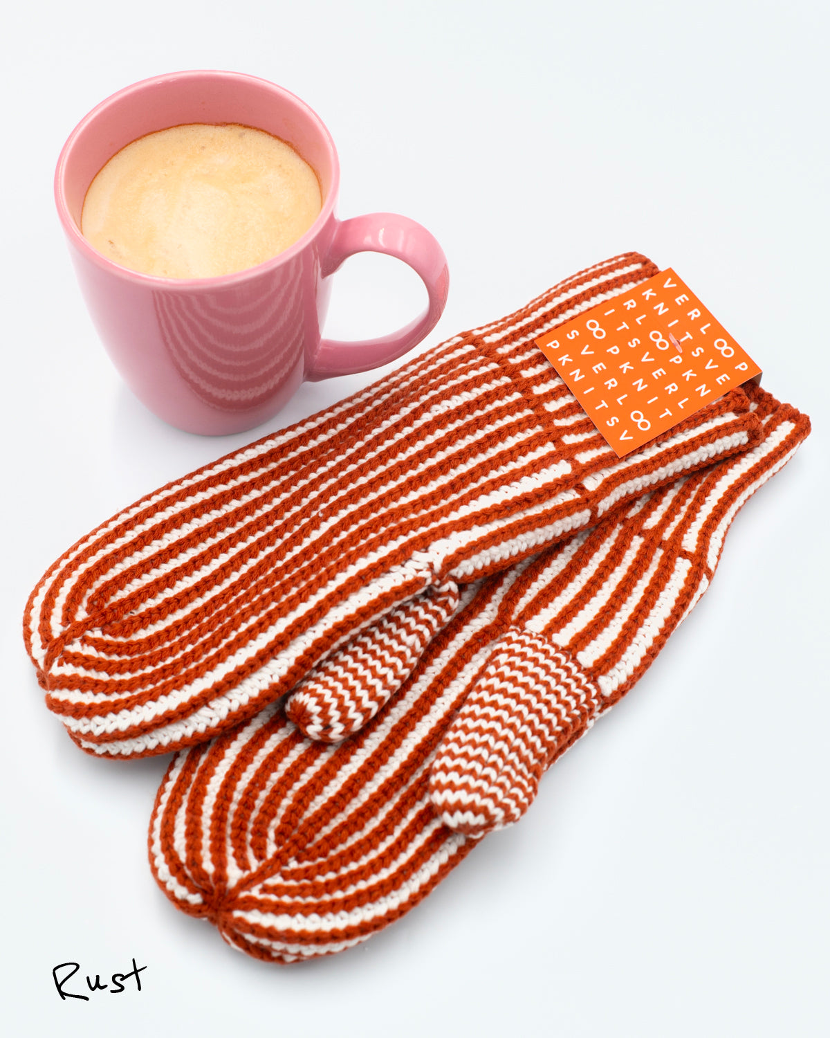 Stripe Knit Mittens