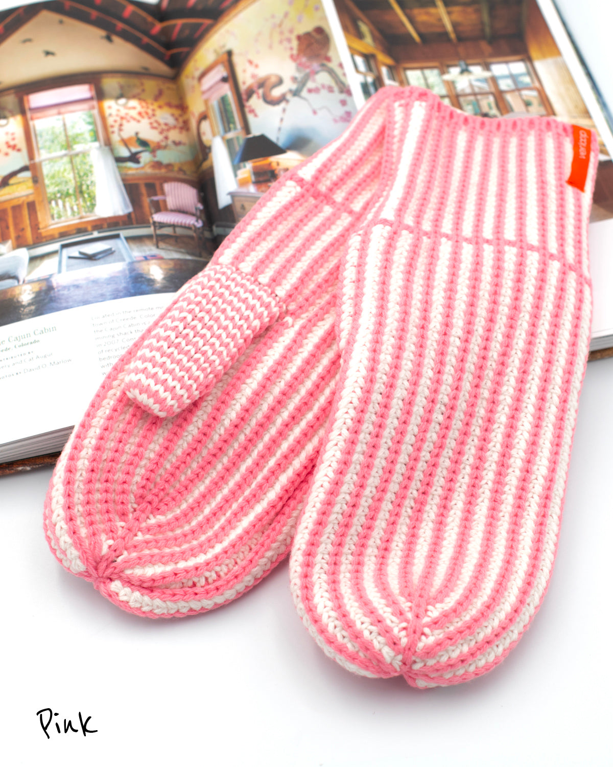 Stripe Knit Mittens