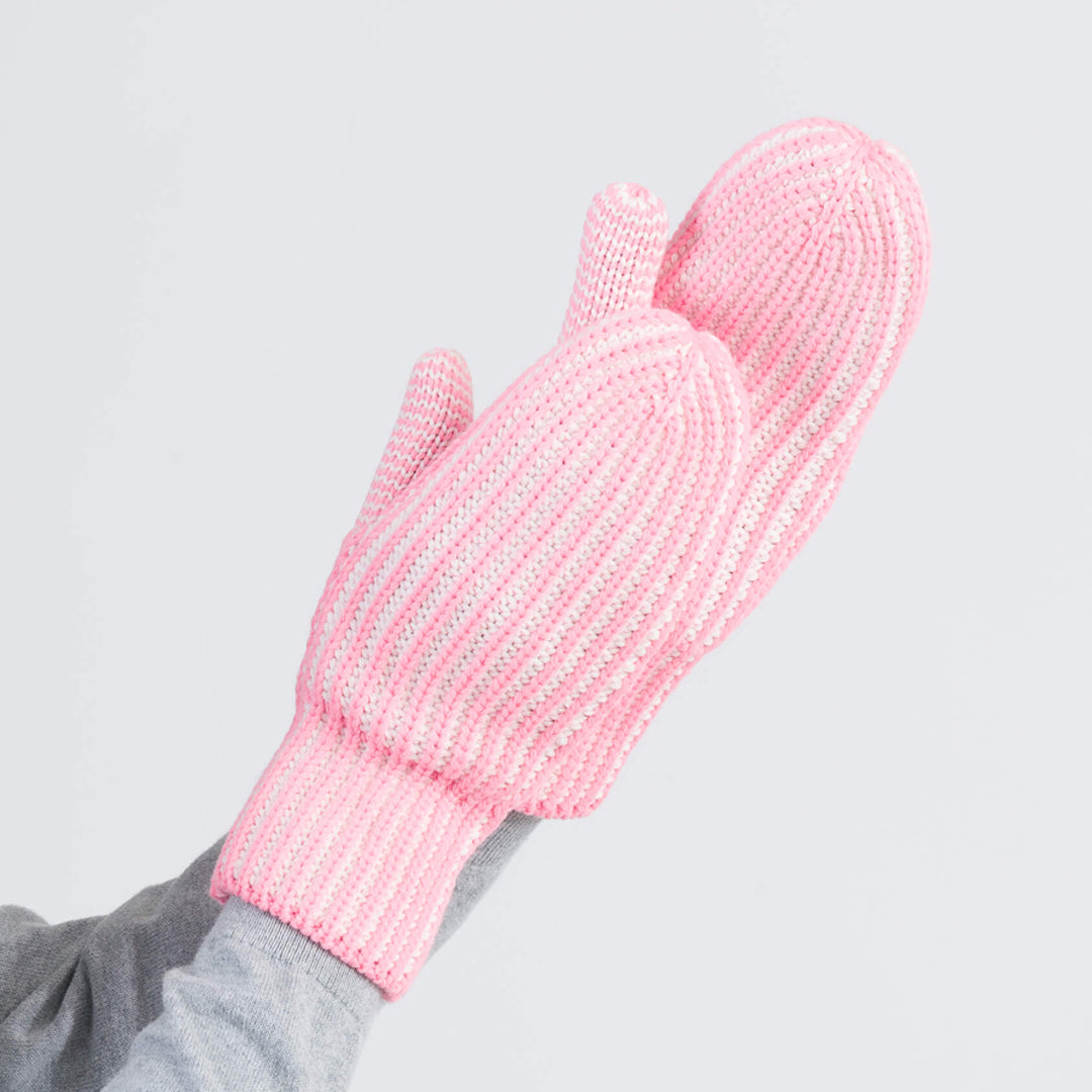Stripe Knit Mittens