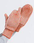 Stripe Knit Mittens