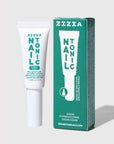 Zizia Nail Tonic cuticle oil tube next to its green box, in a hinoki, cypress and cedar scent