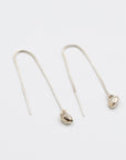 Silver Nugget Threader Earrings