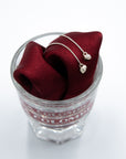 Silver Nugget Threader Earrings