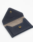 Woven Leather RFID Card Wallet