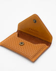Woven Leather RFID Card Wallet