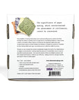 Back of the Elseware paper making kit box listing the mold, deckle, sponge and herbal inclusions