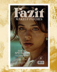 Fazit Gold Speckles pack of six makeup patches on a gold textured background
