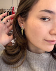 Queen Anne's Lace Leaf Drop Earrings