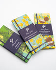 Milene Jardine tasting bars in Rosemary, Sicilian Salted Lemon and Toasted Coconut