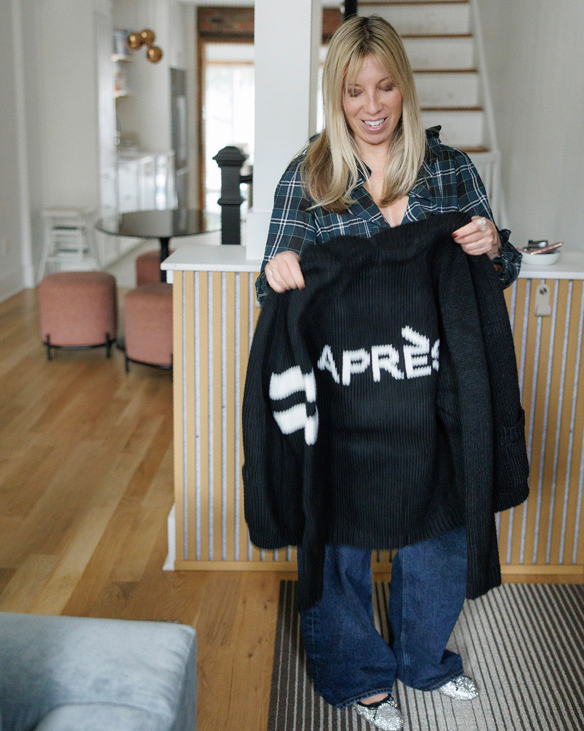 Après Ski Varsity Cardigan by Pink Pineapple |The Mom Edit Shop