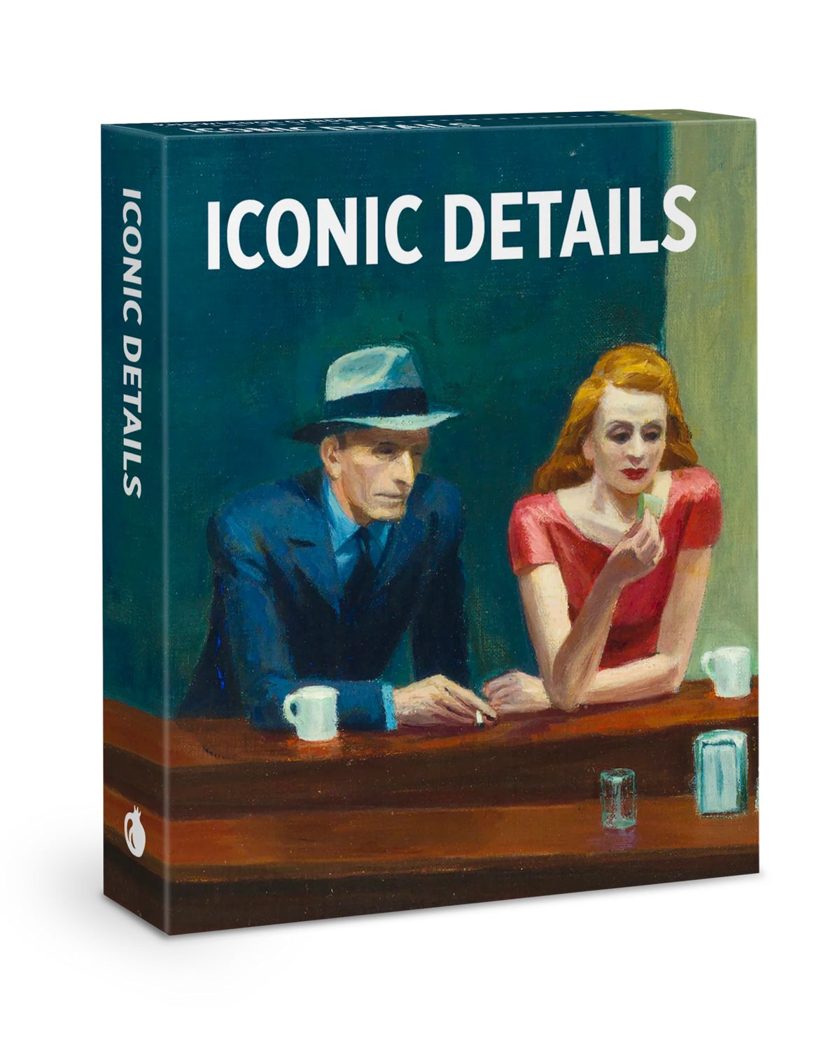 Front of the Iconic Details art knowledge card deck box from Pomegranate