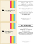 Quintessential Quotes cards with a movie quote on the front and film facts on the back