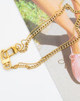 gold double chain necklace