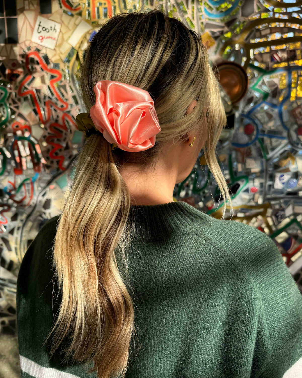 Rosette Satin Scrunchie | Pretty Hair Accessories – The Mom Edit