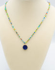 African Seed Bead Gemstone Necklace