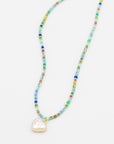 African Seed Bead Gemstone Necklace