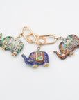 Vintage Cloisonné Elephant Bag Charm