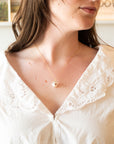 Baroque Pearl Pendant With Set-In Gemstone