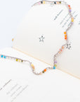 crochet gemstone necklace