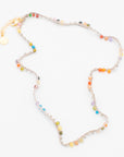 crochet gemstone necklace