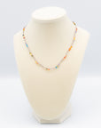 crochet gemstone necklace