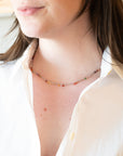 Gemstone Crocheted Necklace