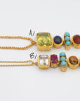 Gemstone Tie Necklace