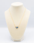 labradorite gold-filled pendant necklaceson paperclip chain