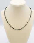 green garnet beaded necklace