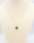 Malachite Pendant With Set-In Citrine