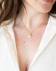 Pearl Pendant With Set-In Gemstone