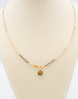 Tiger's Eye + Ocean Moonstone Beaded Necklace