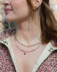 Tiger's Eye + Ocean Moonstone Beaded Necklace