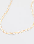 Braided 3-Tone Chain Necklace