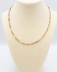 Watermelon Tourmaline Beaded Necklace