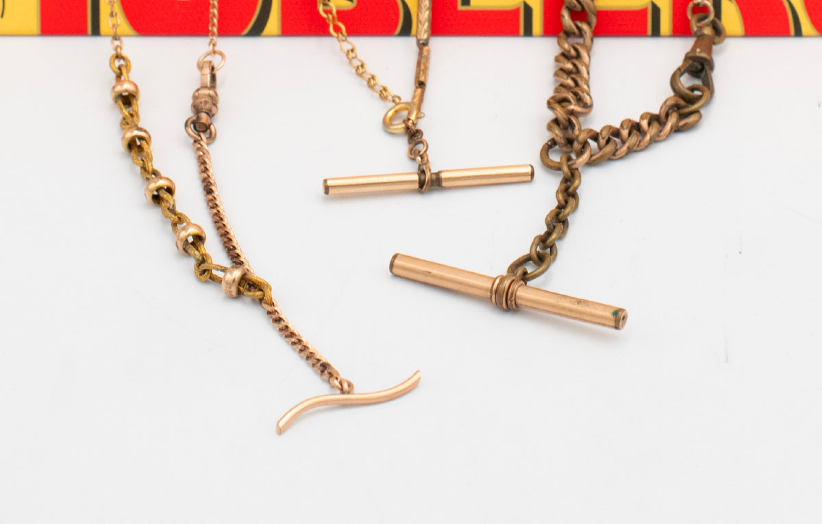 Authentic Victorian T-Bar Chain Necklace | Unique Antique Jewelry