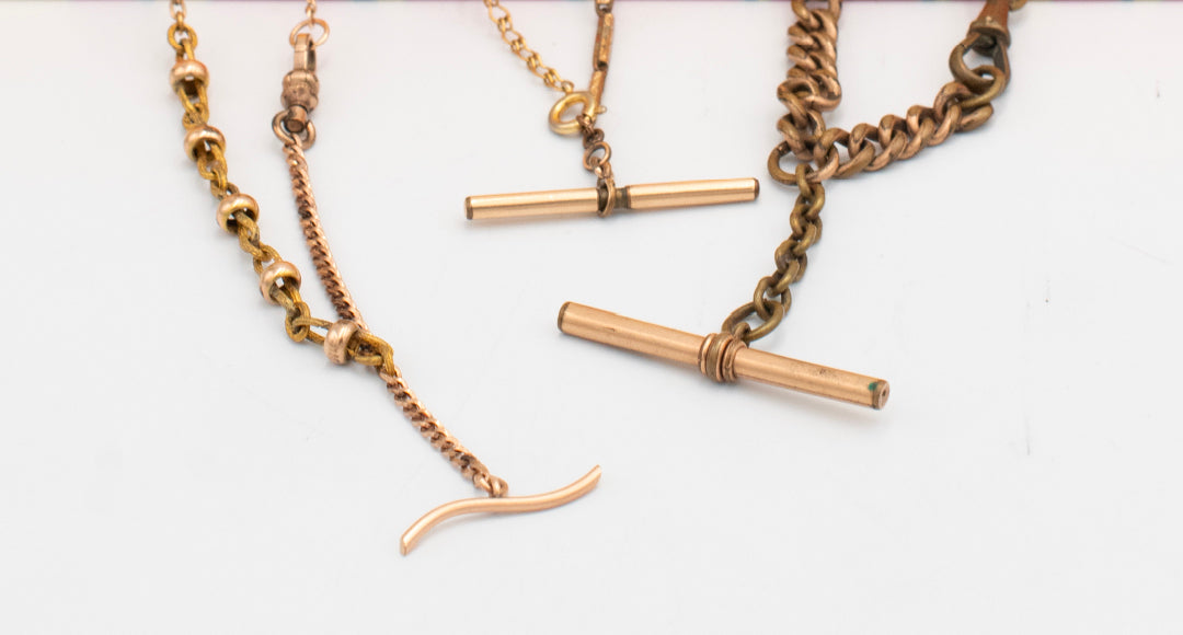 Authentic Victorian T-Bar Chain Necklace | Unique Antique Jewelry