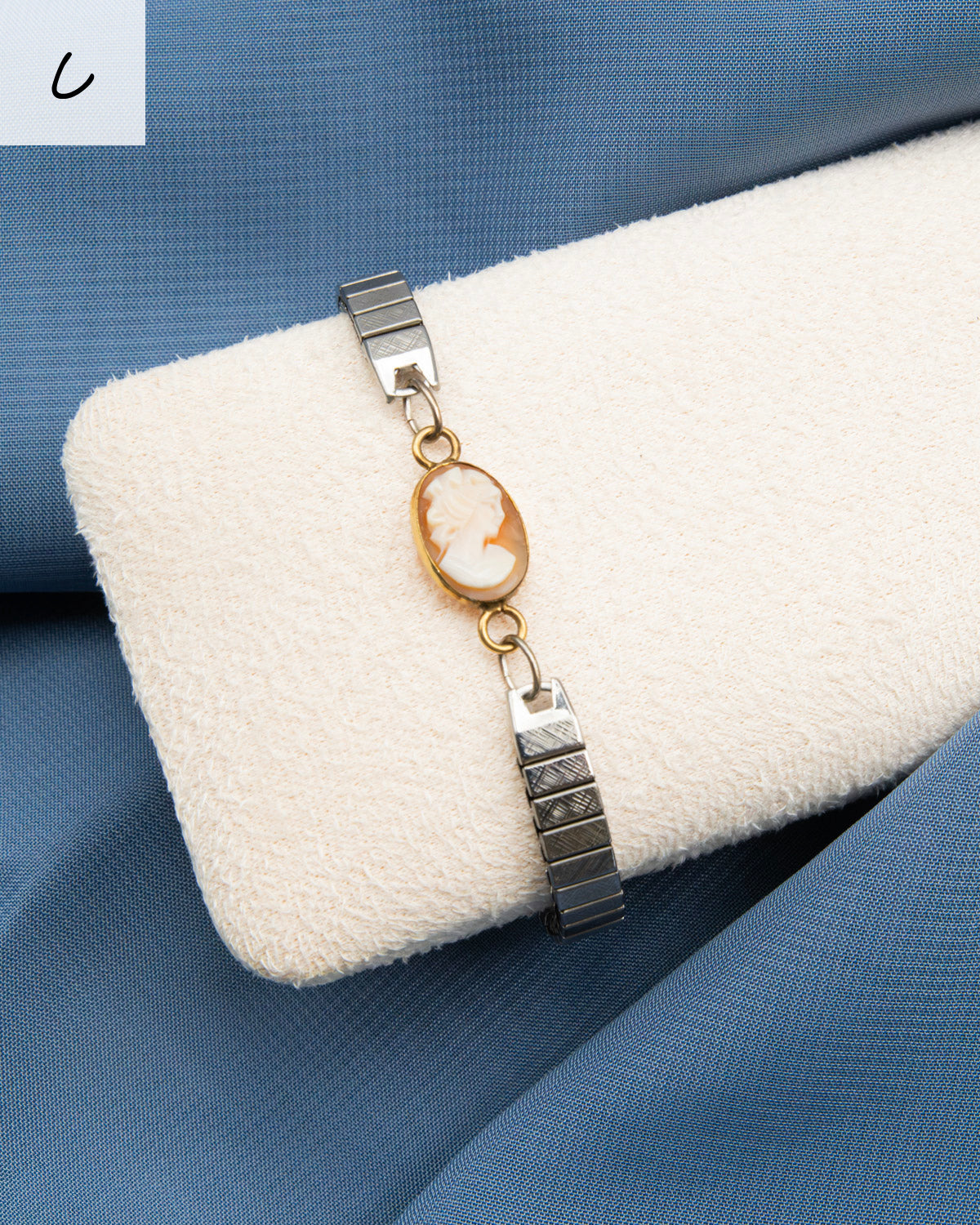 Vintage Cameo Watch Band Bracelet