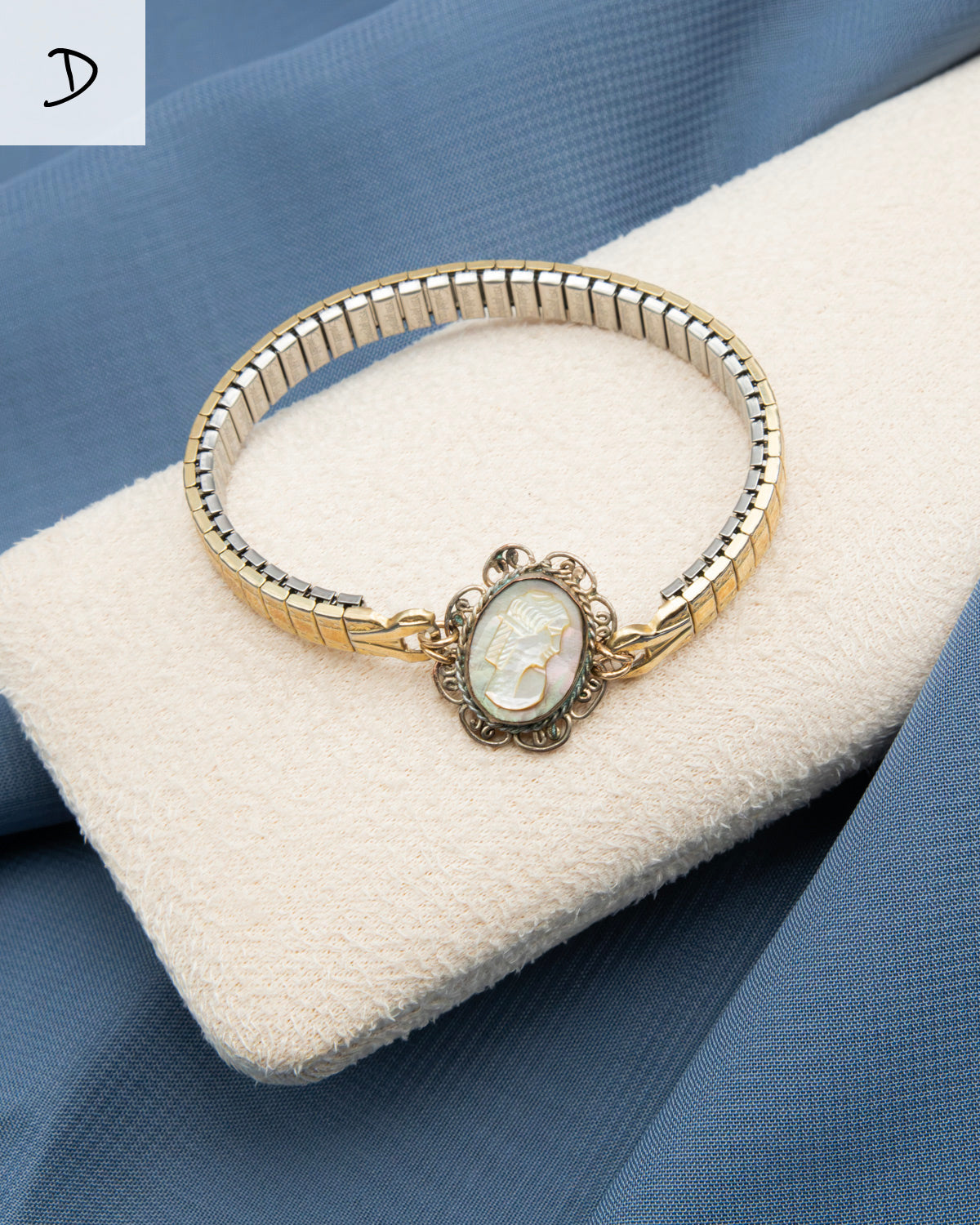 Vintage Cameo Watch Band Bracelet