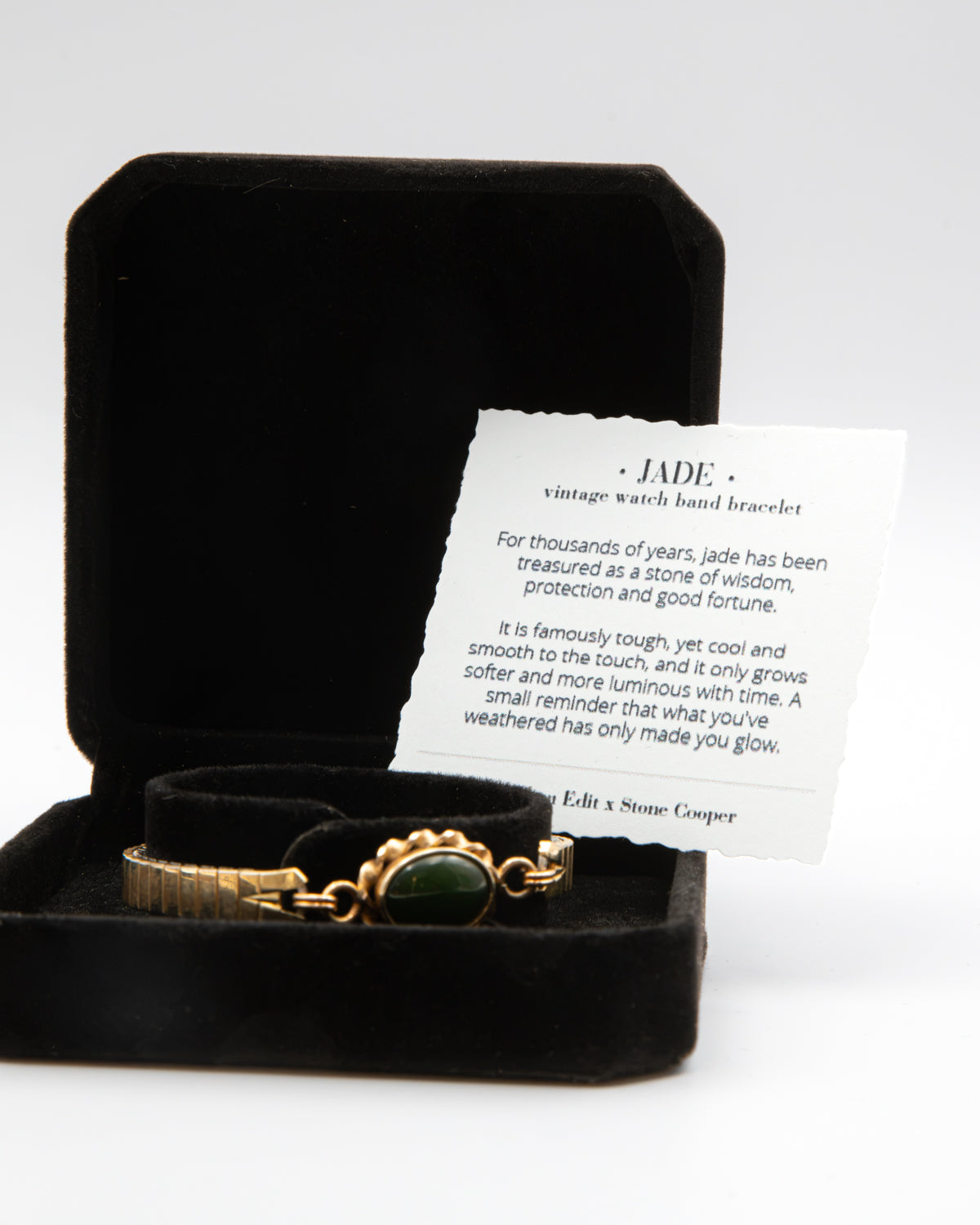 Vintage Jade Watch Band Bracelet