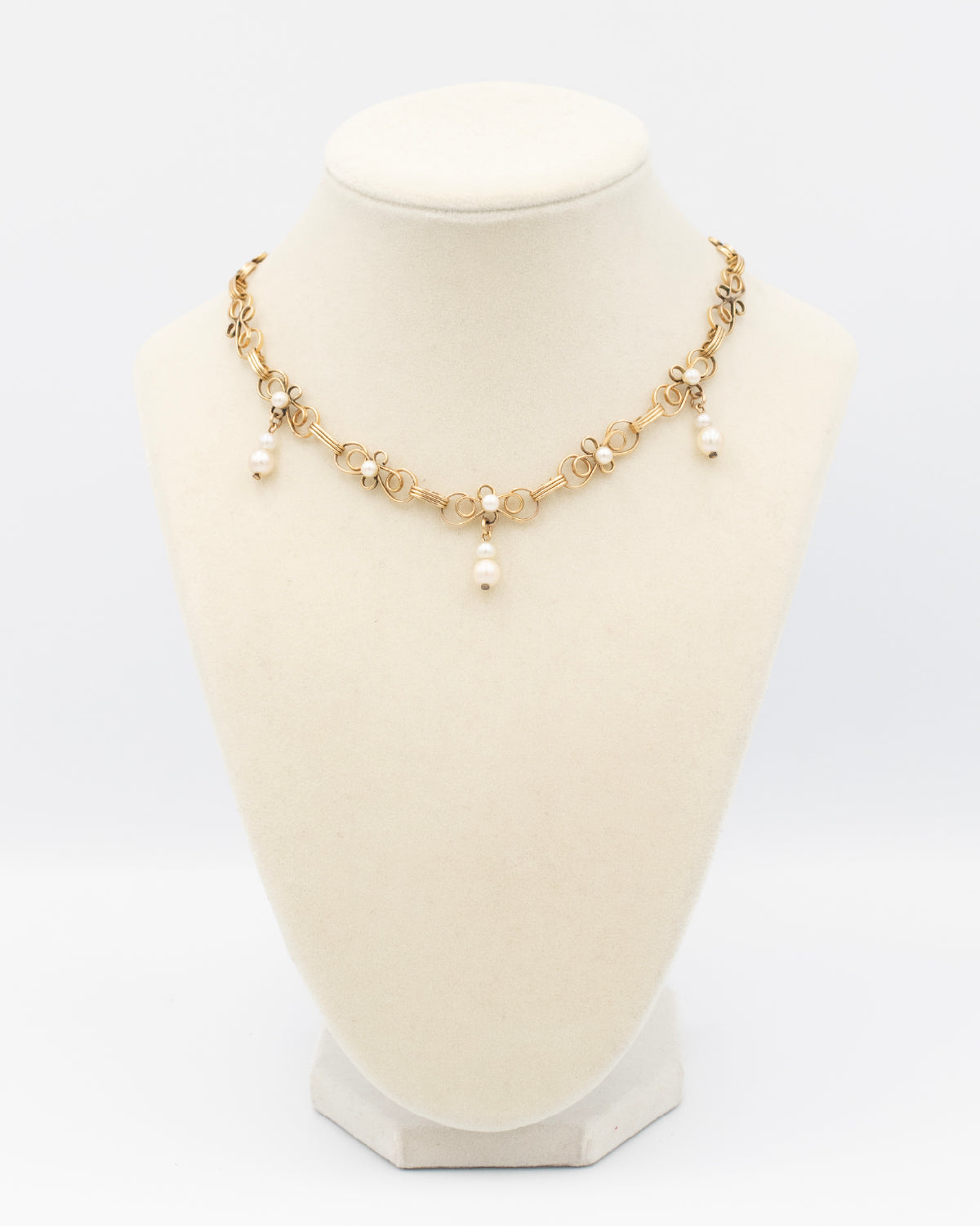 Antique Pearl Statement Necklace