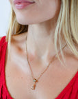 18” Victorian Chatelaine Necklace: Opal