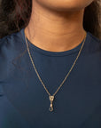 18” Victorian Chatelaine Necklace: Seed Pearls