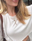 Full-Length Victorian Chatelaine Slider Necklace: Seed Pearls