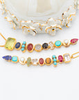 Gemstone Tie Necklace