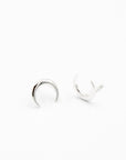Sterling Silver Moon Studs