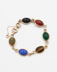 Vintage Scarab Bracelet (With Chain Guard)