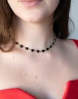 Enameled Black Choker