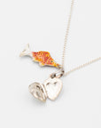 Cloisonné Fish Charm Locket